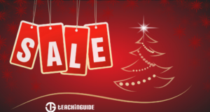 The word SALE next to a Christmas Tree drawing